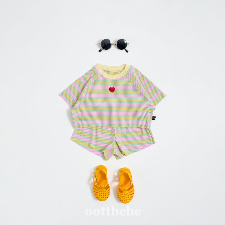 Oott Bebe - Korean Children Fashion - #littlefashionista - Heart Set - 8
