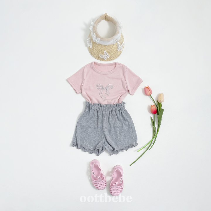 Oott Bebe - Korean Children Fashion - #littlefashionista - Shiny Ribbon Tee - 7