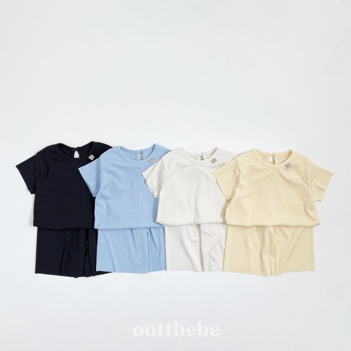 Oott Bebe - Korean Children Fashion - #magicofchildhood - Volley Pleated Top Bottom Set
