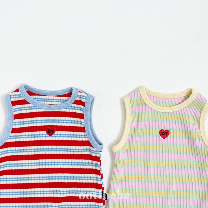 Oott Bebe - Korean Children Fashion - #littlefashionista - Heart Sleeveless Suit - 4