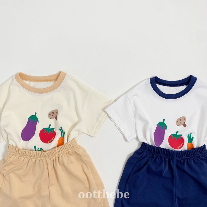 Oott Bebe - Korean Children Fashion - #minifashionista - Vegetable Market Top Bottom Set - 9