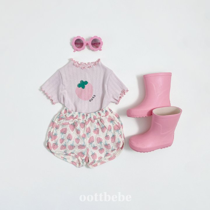Oott Bebe - Korean Children Fashion - #minifashionista - Strawberry Milk Tee - 7