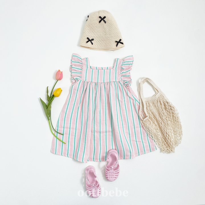 Oott Bebe - Korean Children Fashion - #minifashionista - Melona Frill One-piece - 8