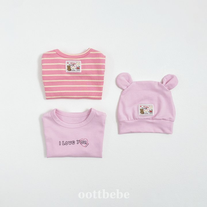 Oott Bebe - Korean Children Fashion - #prettylittlegirls - I Love Bear Beanie - 7