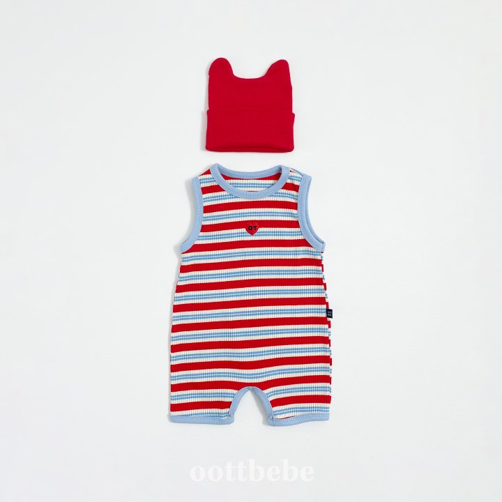 Oott Bebe - Korean Children Fashion - #prettylittlegirls - Heart Sleeveless Suit - 6