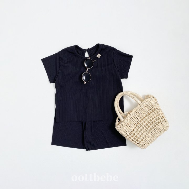 Oott Bebe - Korean Children Fashion - #stylishchildhood - Volley Pleated Top Bottom Set - 6