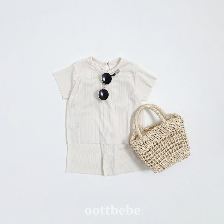 Oott Bebe - Korean Children Fashion - #prettylittlegirls - Volley Pleated Top Bottom Set - 4