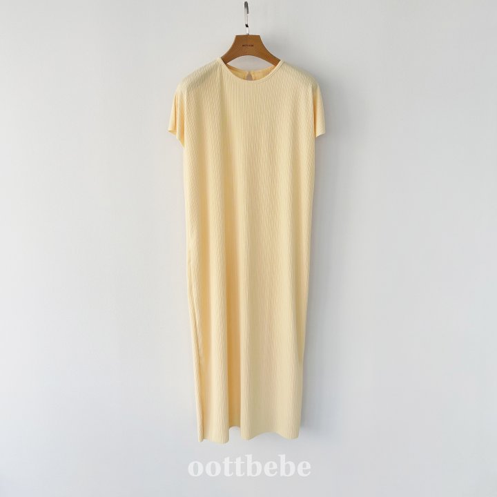 Oott Bebe - Korean Women Fashion - #momslook - Mom Volley Pleated One-piece - 5