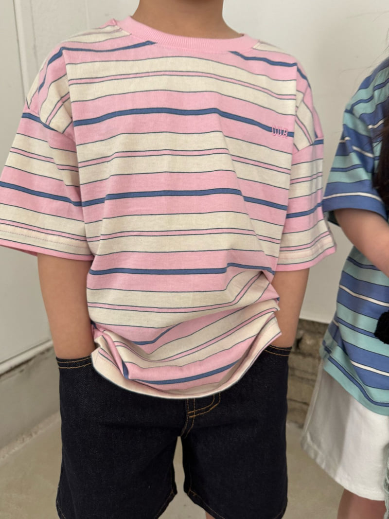 Our - Korean Children Fashion - #Kfashion4kids - Blush Striped Tee - 6