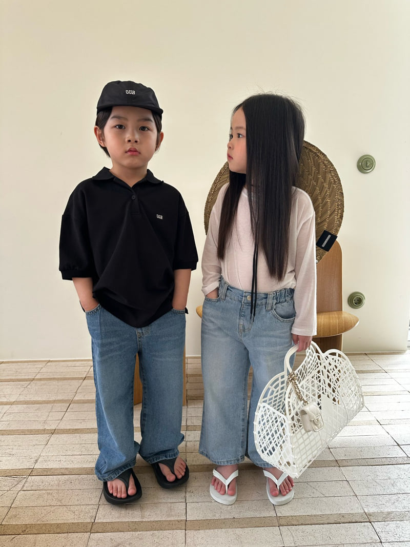 Our - Korean Children Fashion - #childofig - Crush Wide Denim Pants - 5