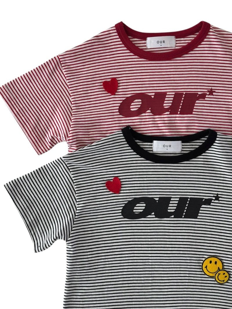 Our - Korean Children Fashion - #childofig - Wappen Striped Tee - 3