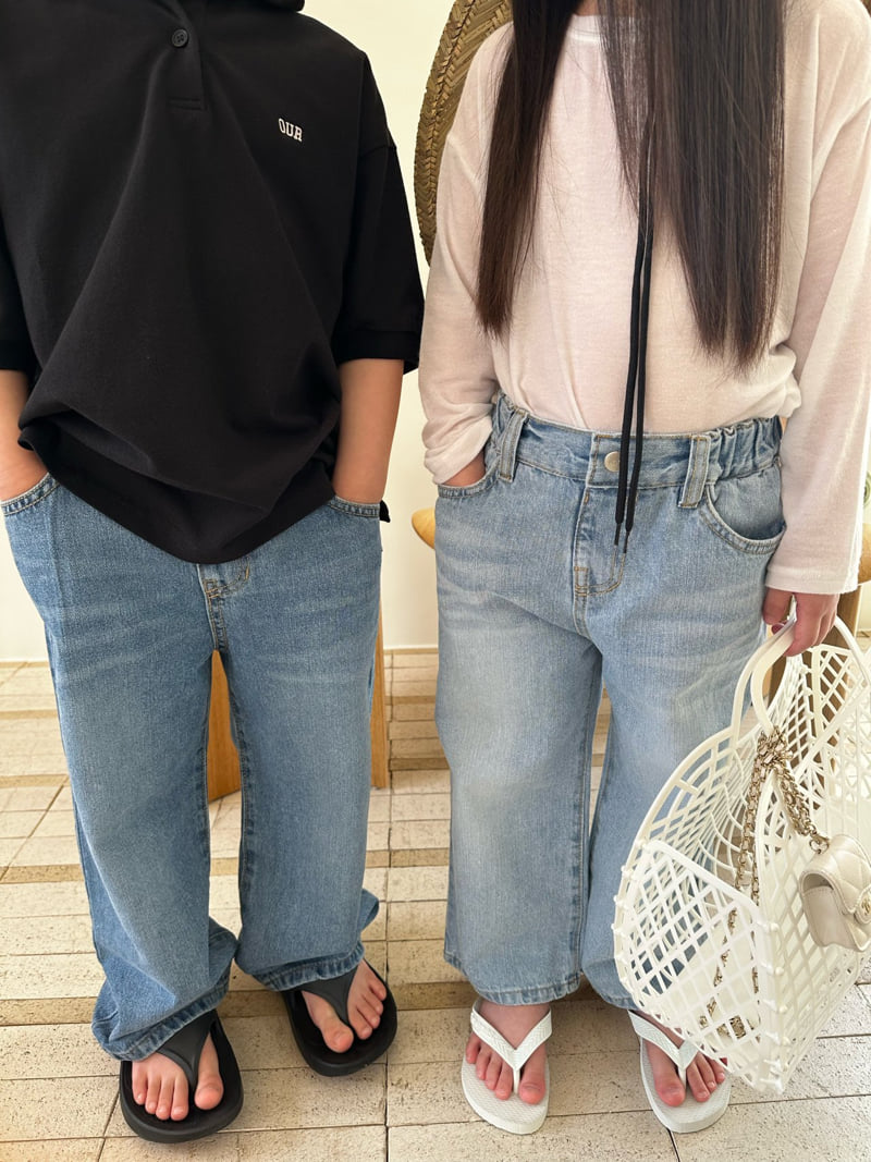 Our - Korean Children Fashion - #childrensboutique - Crush Wide Denim Pants - 6