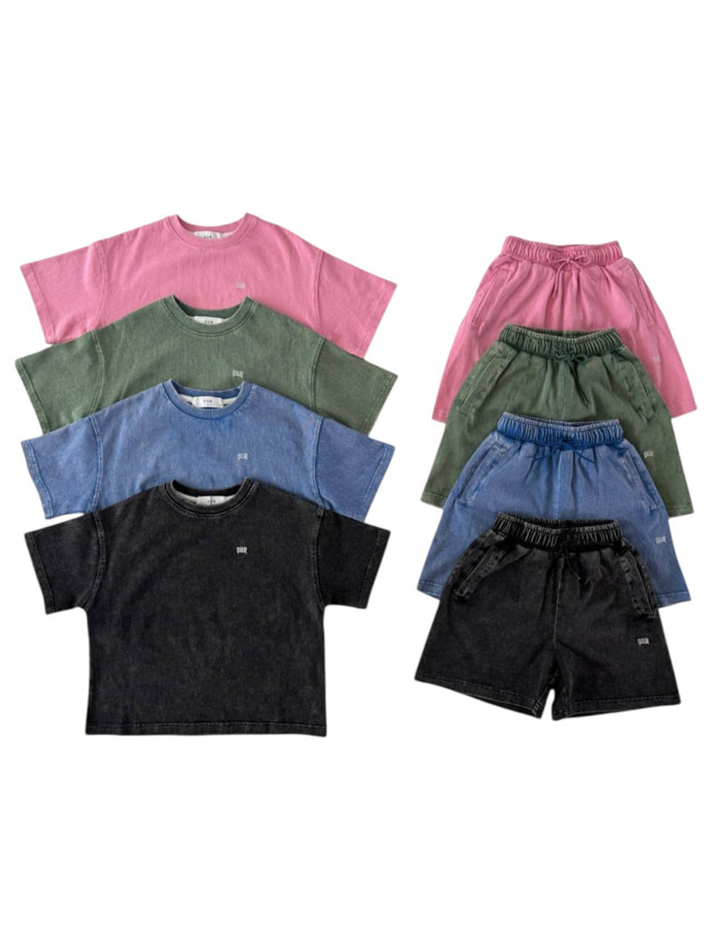 Our - Korean Children Fashion - #designkidswear - Stone Washed Set