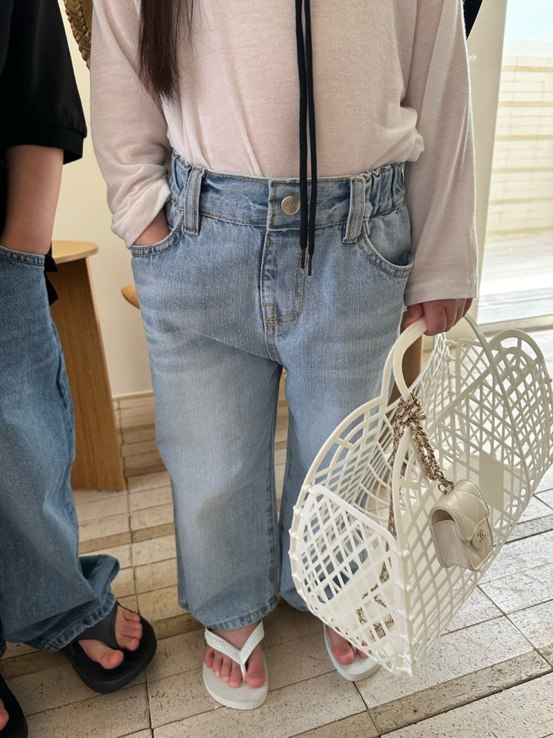 Our - Korean Children Fashion - #designkidswear - Crush Wide Denim Pants - 7