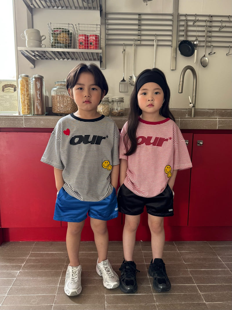 Our - Korean Children Fashion - #designkidswear - Wappen Striped Tee - 6