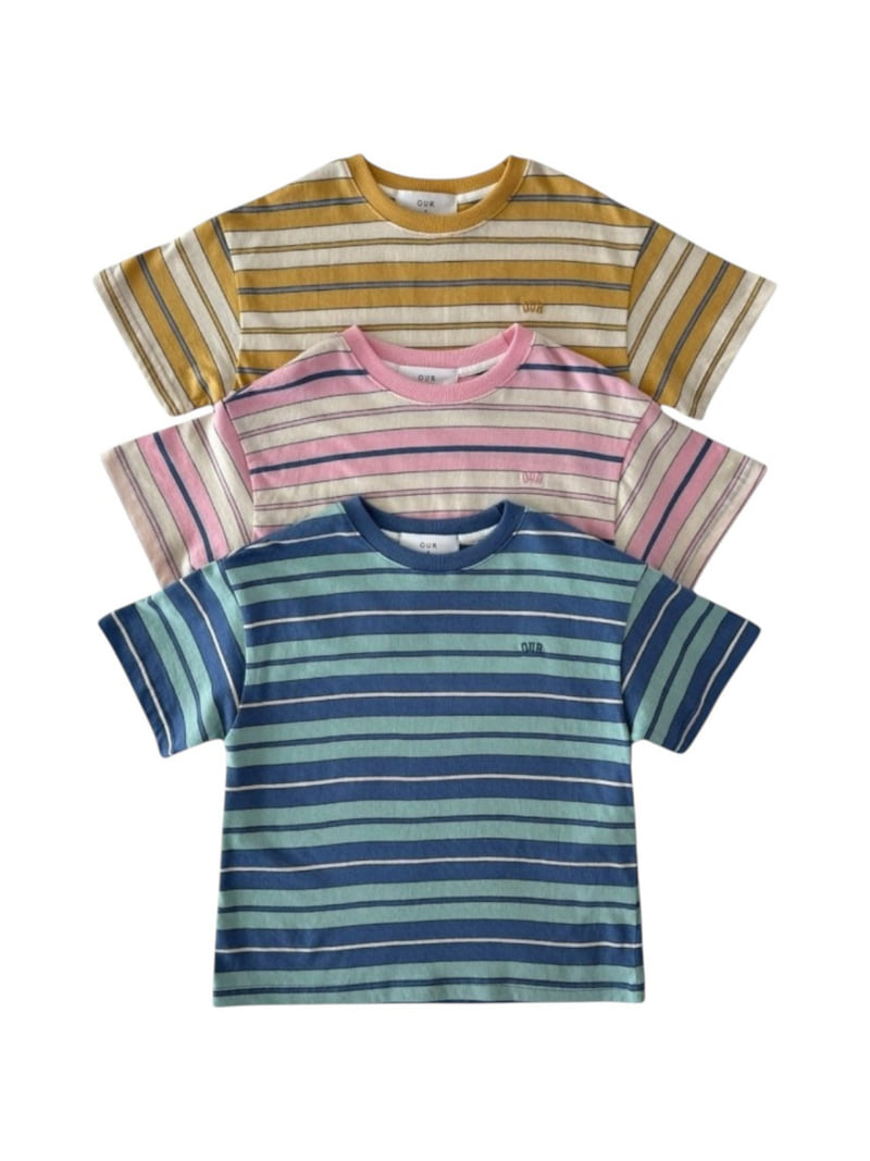Our - Korean Children Fashion - #discoveringself - Blush Striped Tee