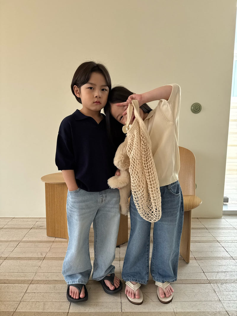 Our - Korean Children Fashion - #fashionkids - Leaf Knit Collar Tee - 10
