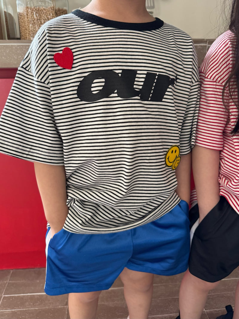 Our - Korean Children Fashion - #fashionkids - Wappen Striped Tee - 8
