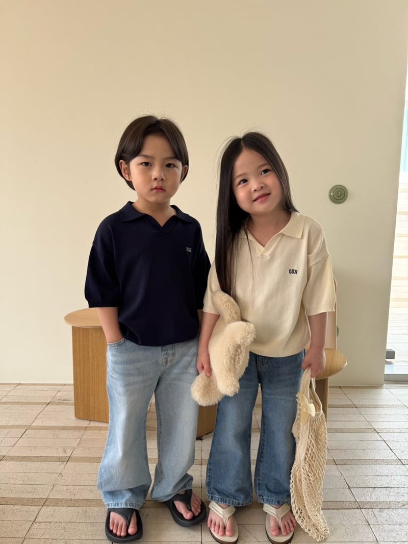 Our - Korean Children Fashion - #kidsstore - Leaf Knit Collar Tee - 12