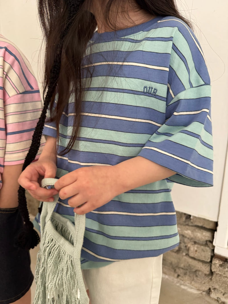 Our - Korean Children Fashion - #kidzfashiontrend - Blush Striped Tee - 5
