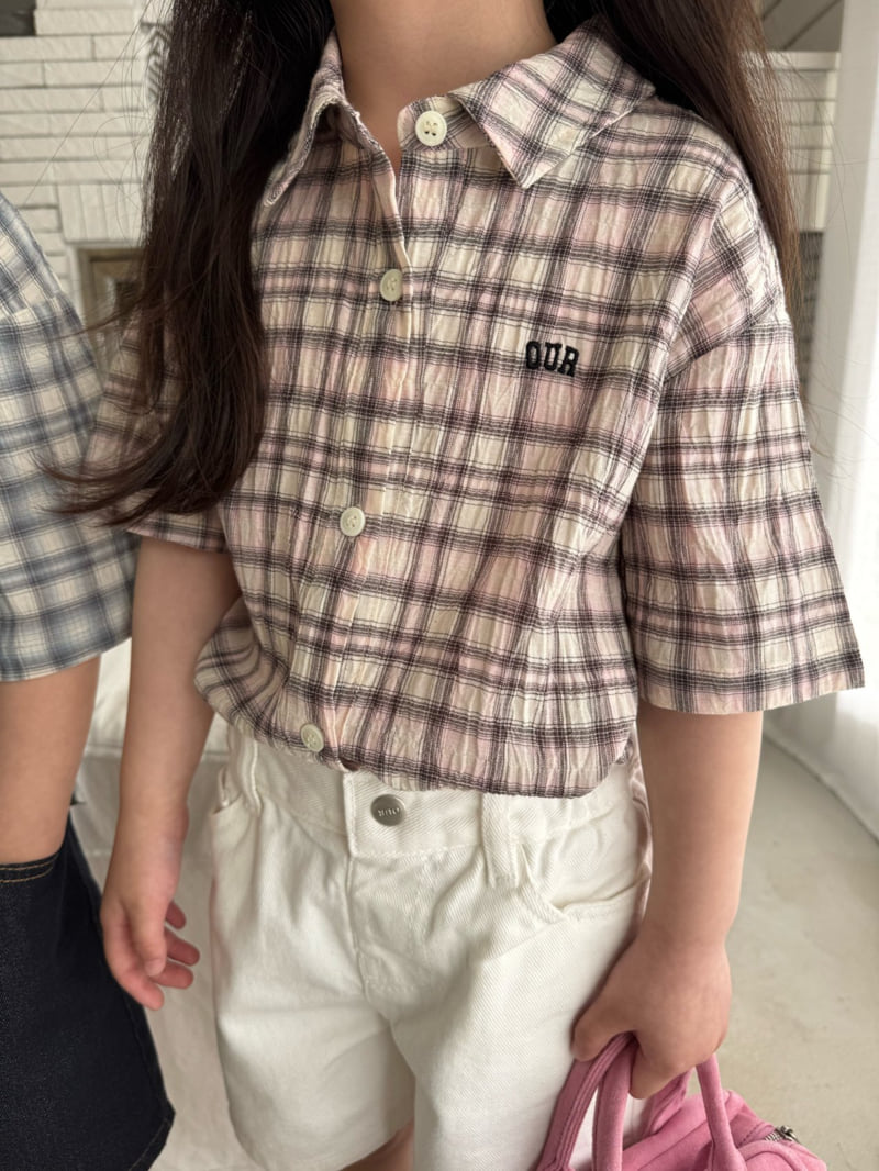 Our - Korean Children Fashion - #littlefashionista - Powder Check Shirt - 12