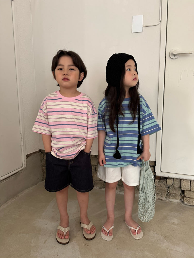 Our - Korean Children Fashion - #prettylittlegirls - Blush Striped Tee - 10