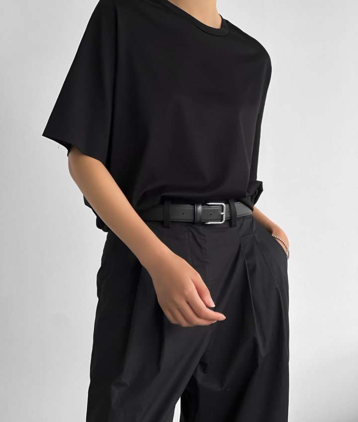 Paper Moon - Korean Women Fashion - #momslook - Lux Silket Basic Tee - 2