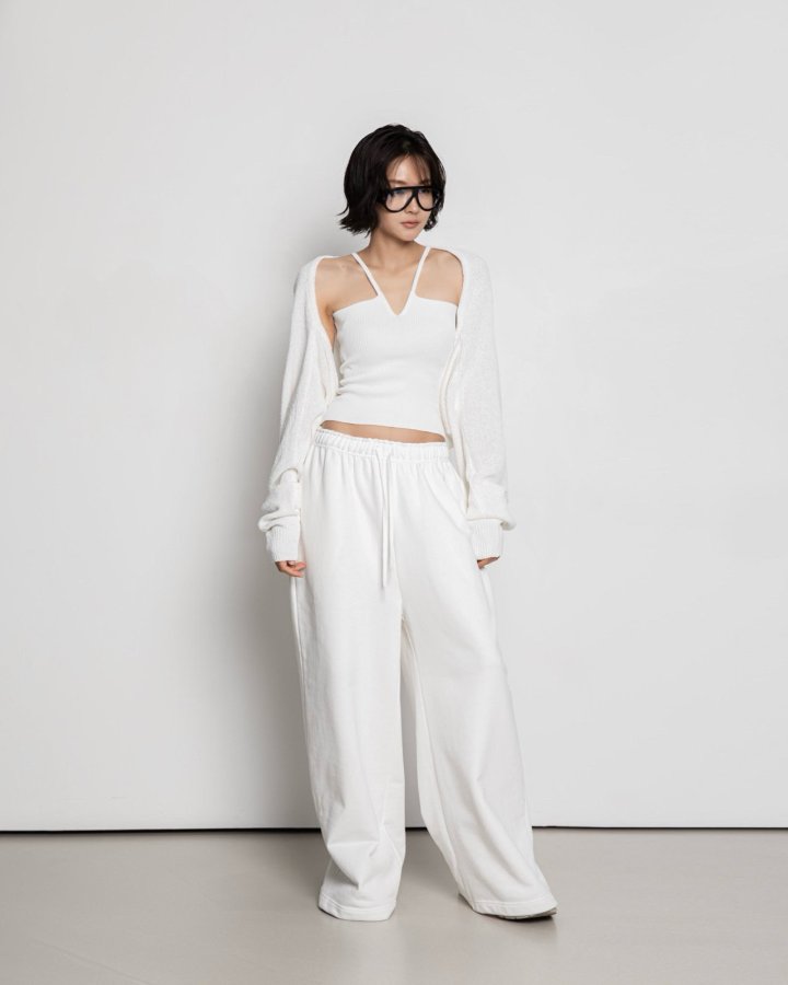 Paper Moon - Korean Women Fashion - #momslook - Loose Fit Linen Bolero Knit Cardigan
