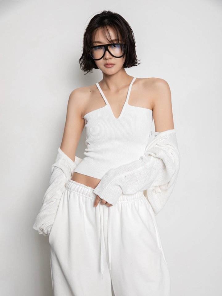 Paper Moon - Korean Women Fashion - #momslook - Loose Fit Linen Bolero Knit Cardigan - 5