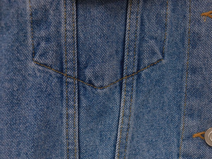 Paper Moon - Korean Women Fashion - #momslook - Maxi Padded Shoulder Over Denim Jacket - 11