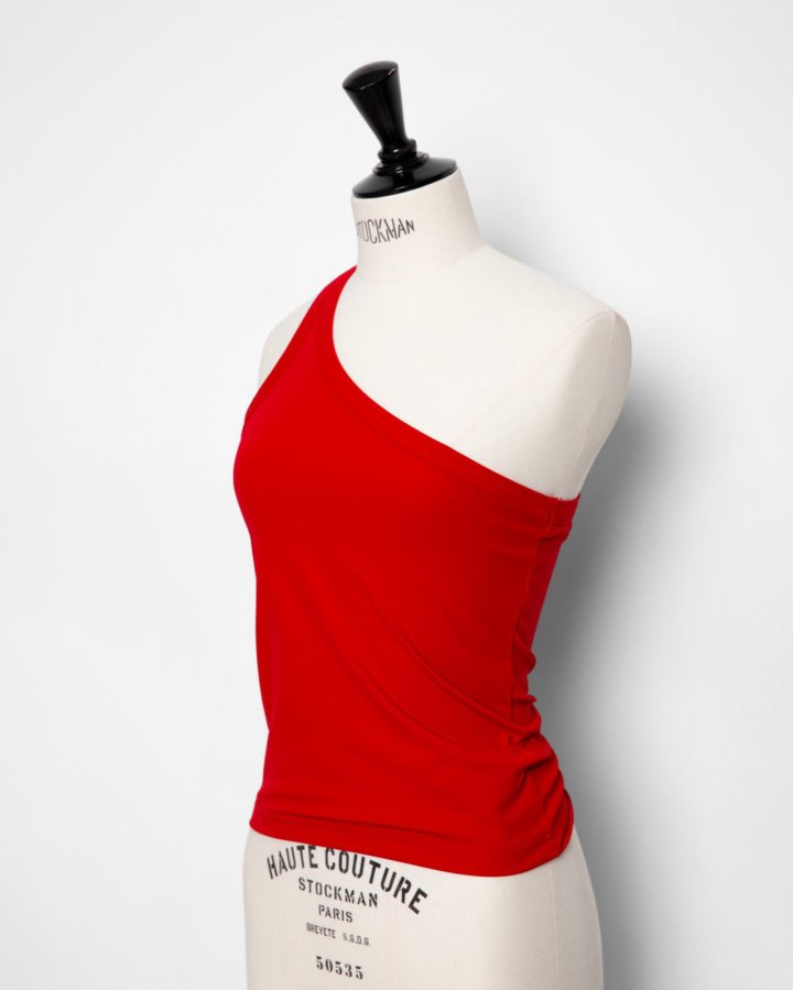 Paper Moon - Korean Women Fashion - #momslook - One Diagonal Line Shoulder Tank Top - 2