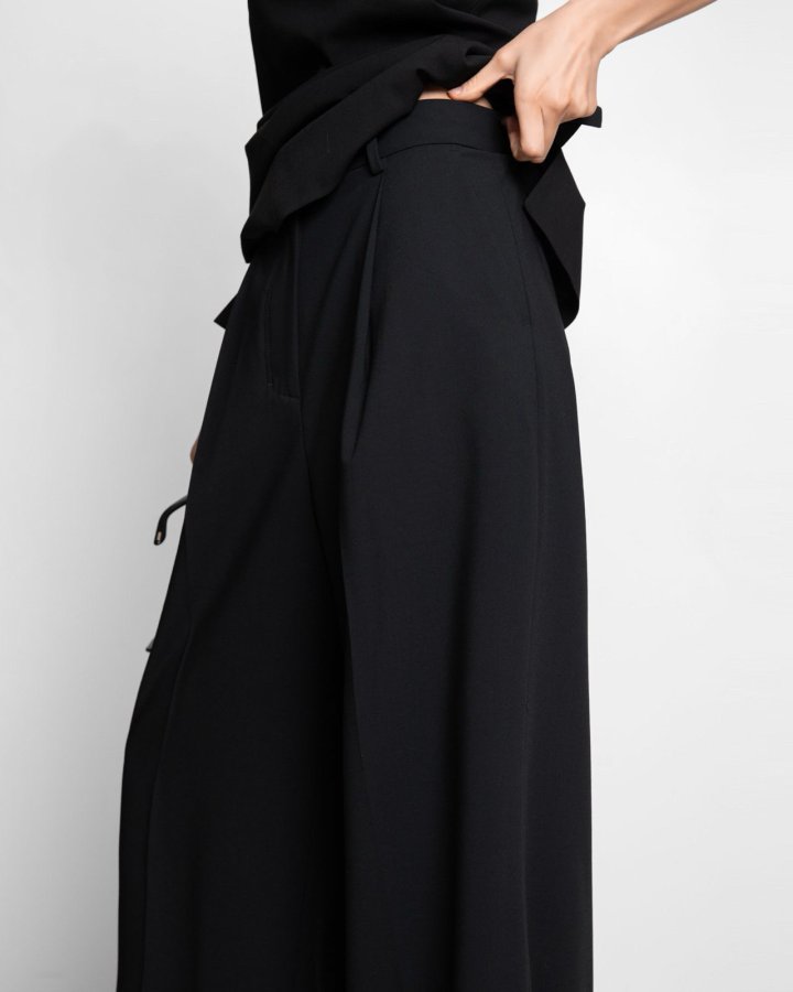 Paper Moon - Korean Women Fashion - #momslook - Tailored One Pintuck Wide Slacks - 3