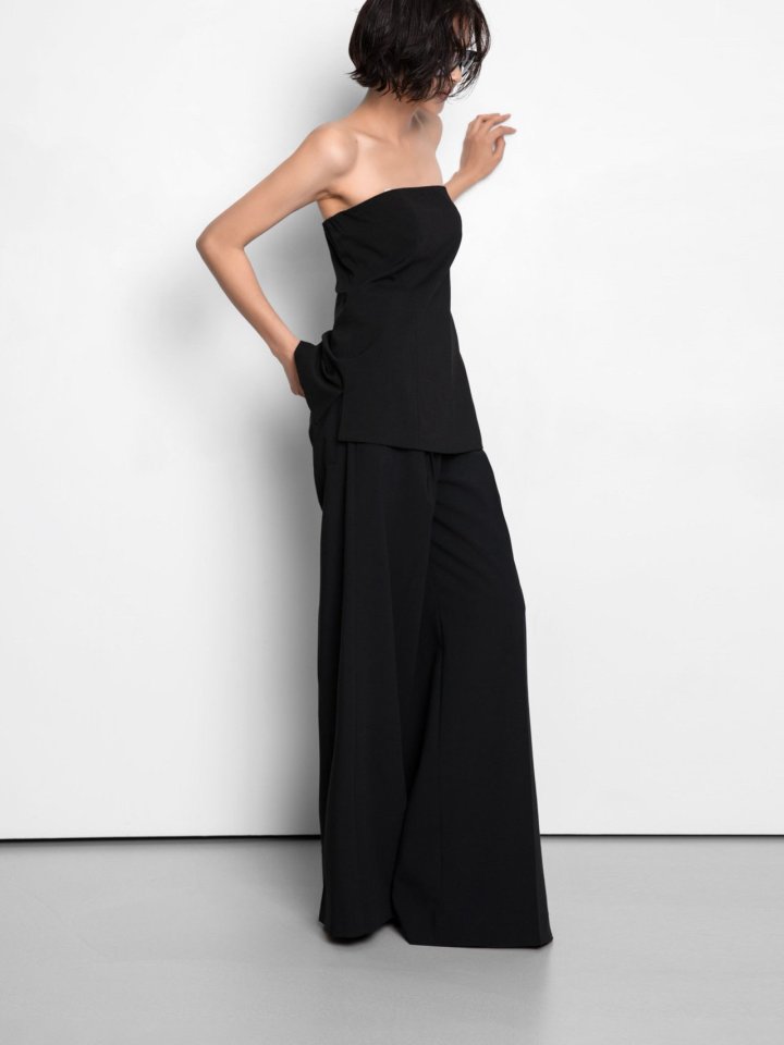 Paper Moon - Korean Women Fashion - #momslook - Tailored One Pintuck Wide Slacks - 9