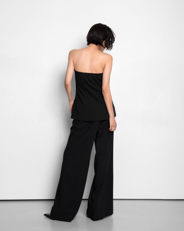 Paper Moon - Korean Women Fashion - #womensfashion - Tailored Off Shoulder Flare Top Blouse - 4