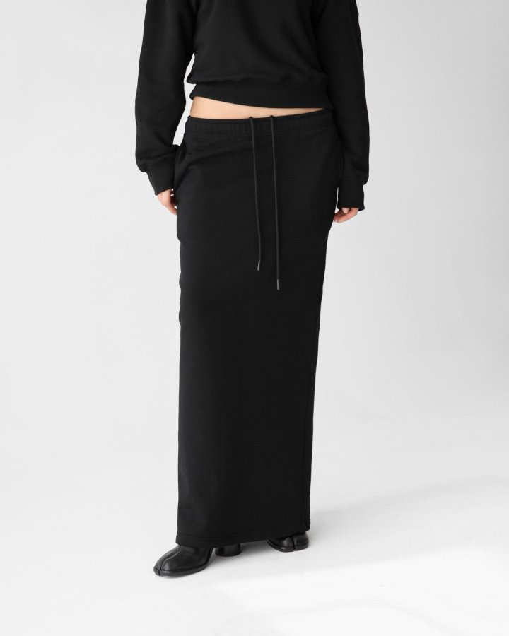 Paper Moon - Korean Women Fashion - #momslook - Back Slit Detail Maxi Pencil Jersey Sweat Skirt - 3