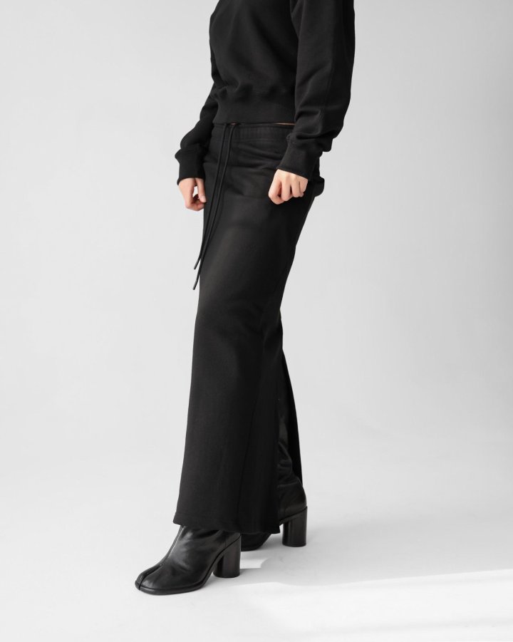 Paper Moon - Korean Women Fashion - #momslook - Back Slit Detail Maxi Pencil Jersey Sweat Skirt - 5