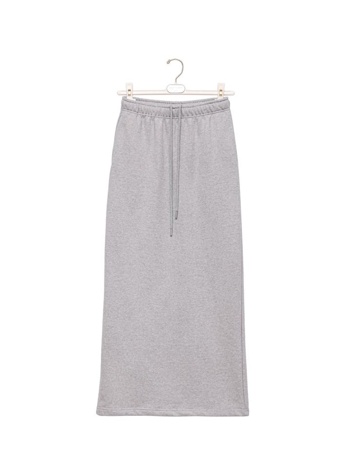 Paper Moon - Korean Women Fashion - #womensfashion - Back Slit Detail Maxi Pencil Jersey Sweat Skirt - 4