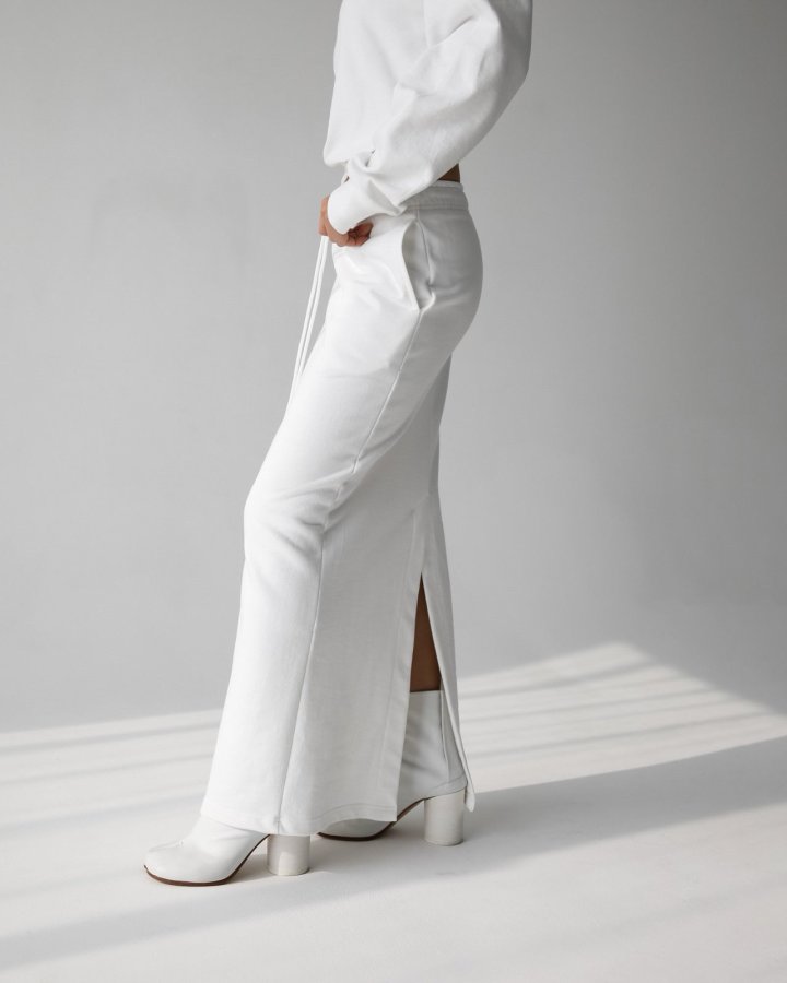 Paper Moon - Korean Women Fashion - #momslook - Back Slit Detail Maxi Pencil Jersey Sweat Skirt - 3