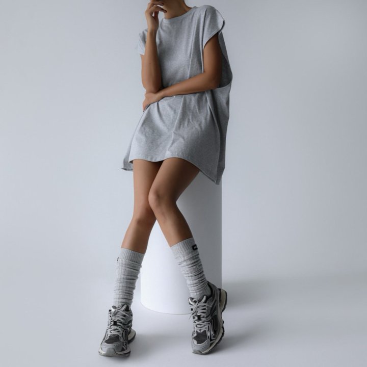 Paper Moon - Korean Women Fashion - #momslook - Premium Cotton Oversized Sleeveless Long Tee - 3