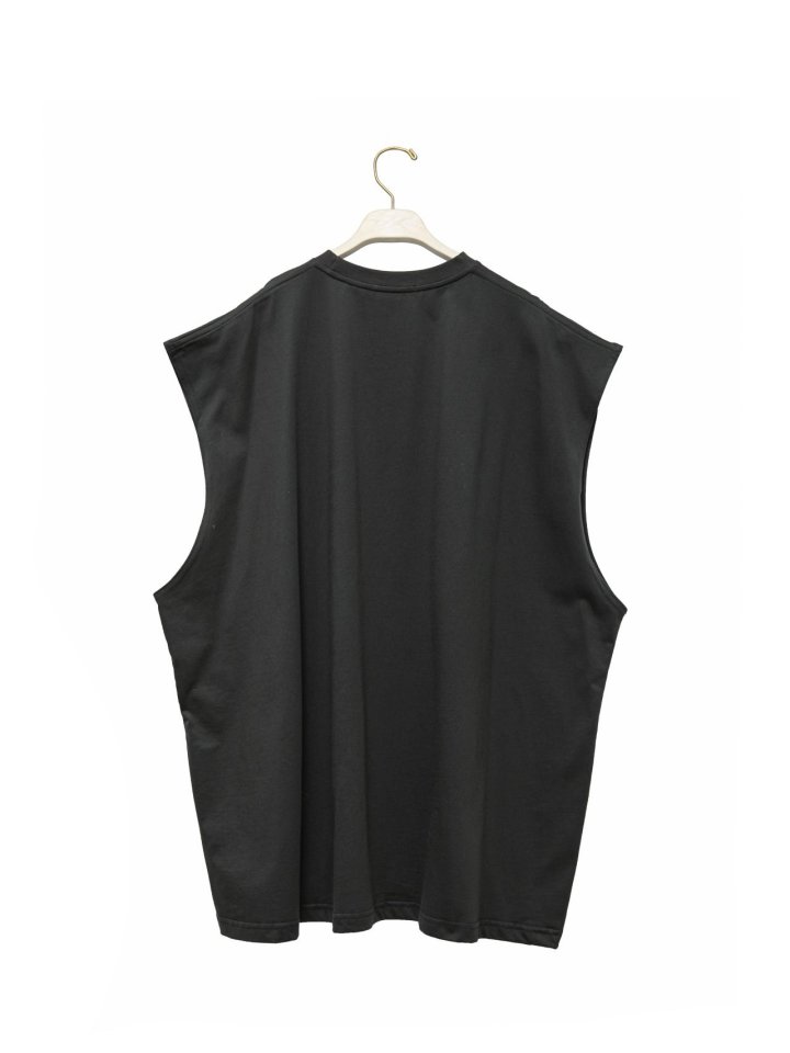 Paper Moon - Korean Women Fashion - #momslook - Premium Cotton Oversized Sleeveless Long Tee - 8