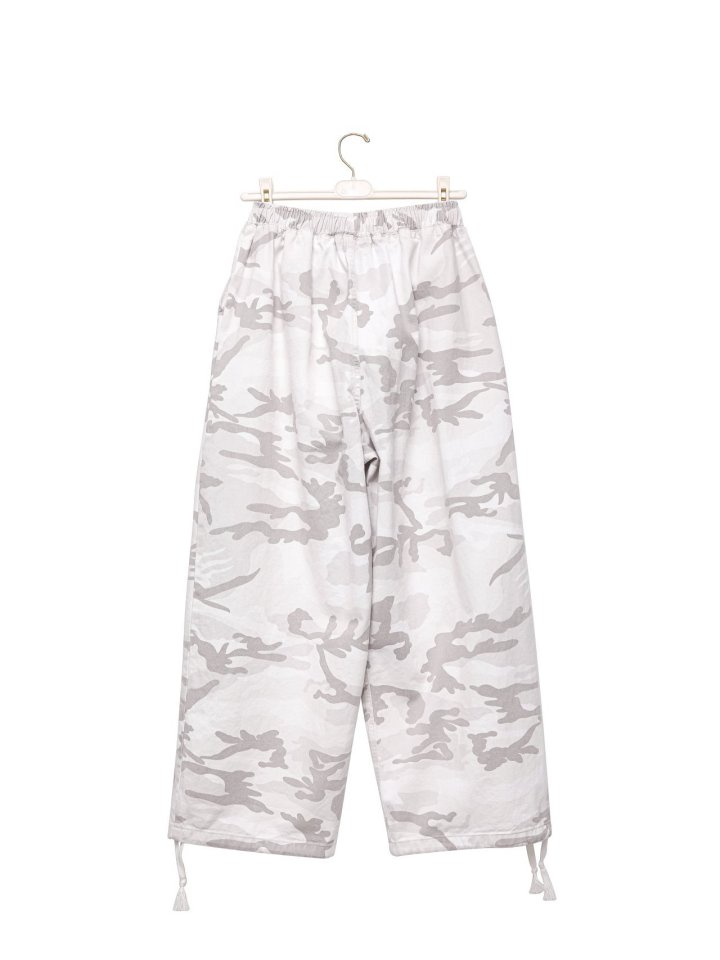 Paper Moon - Korean Women Fashion - #momslook - Camouflage Cotton Banded Maxi Wide Trousers - 7