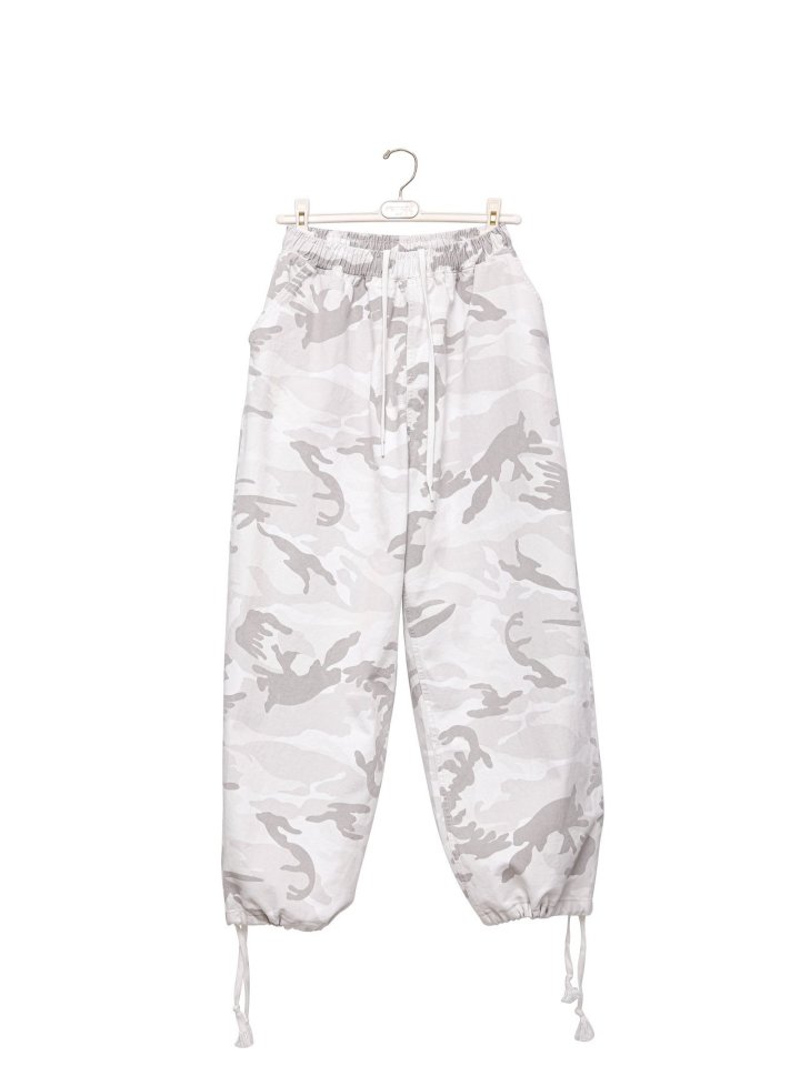 Paper Moon - Korean Women Fashion - #momslook - Camouflage Cotton Banded Maxi Wide Trousers - 8