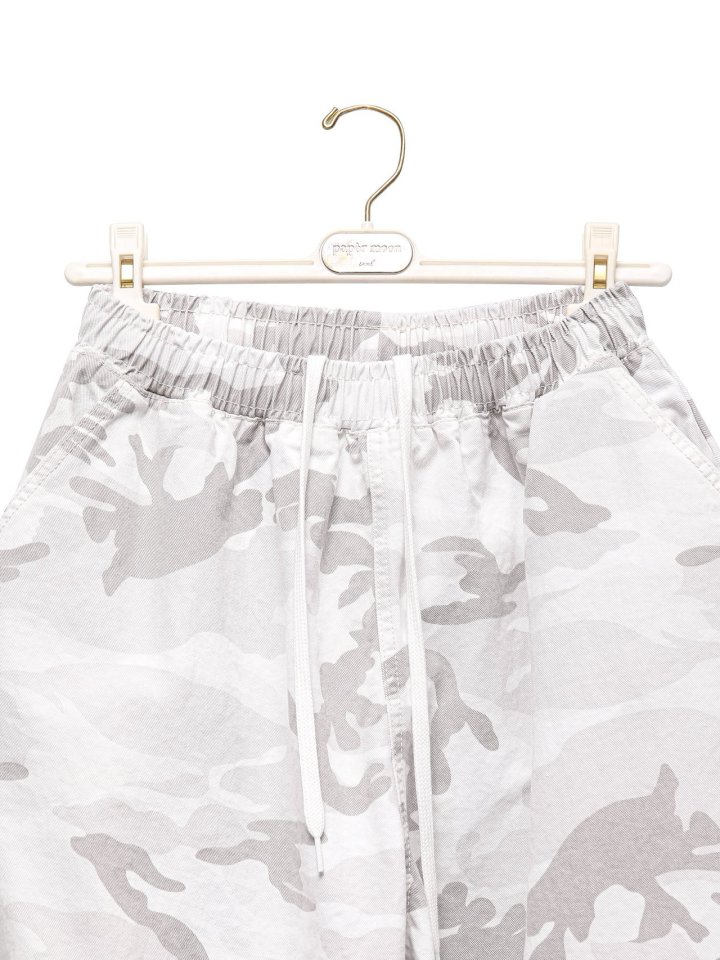 Paper Moon - Korean Women Fashion - #momslook - Camouflage Cotton Banded Maxi Wide Trousers - 9