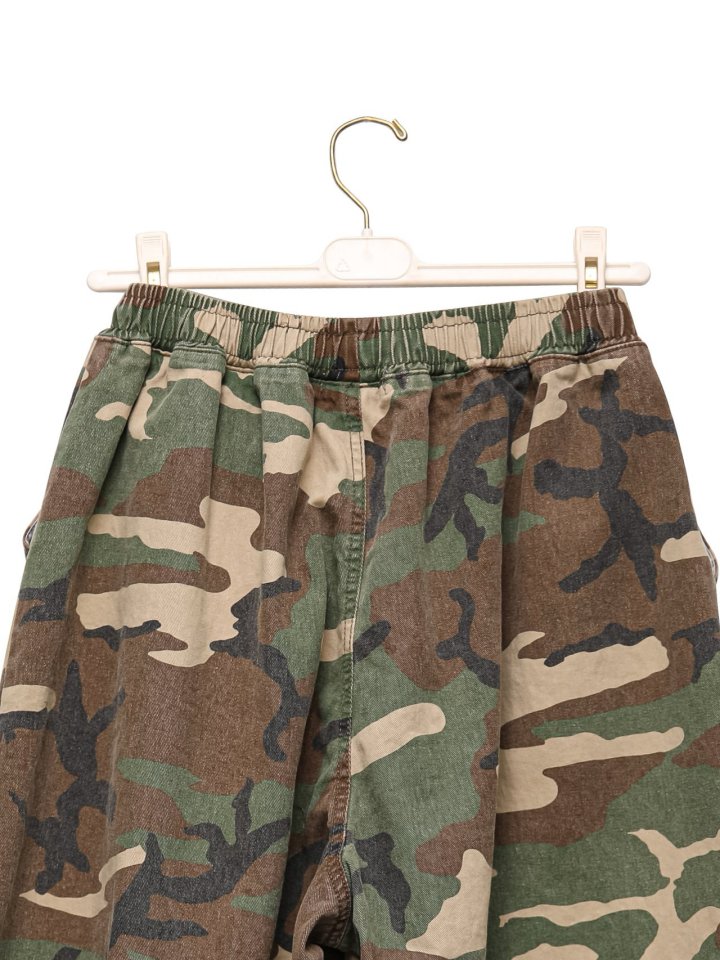 Paper Moon - Korean Women Fashion - #momslook - Camouflage Cotton Banded Maxi Wide Trousers - 7