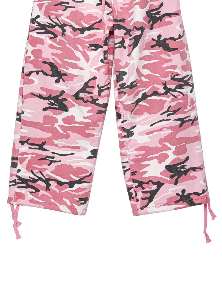 Paper Moon - Korean Women Fashion - #momslook - Camouflage Cotton Banded Maxi Wide Trousers - 7