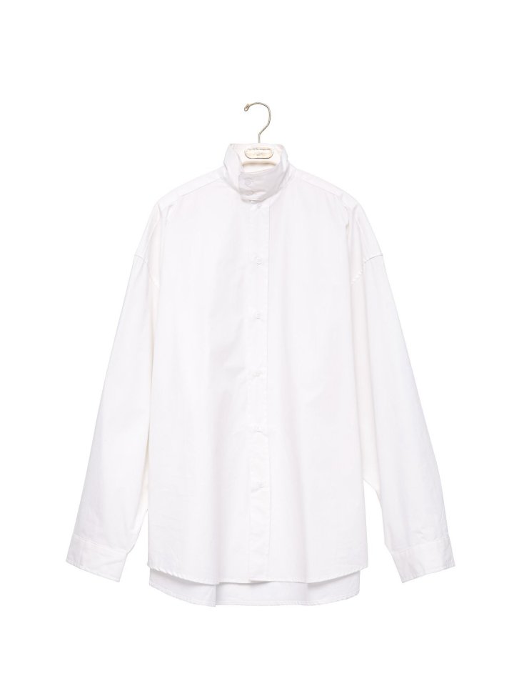Paper Moon - Korean Women Fashion - #momslook - Oversized Cotton Baracuta Neck Button Down Shirt - 6