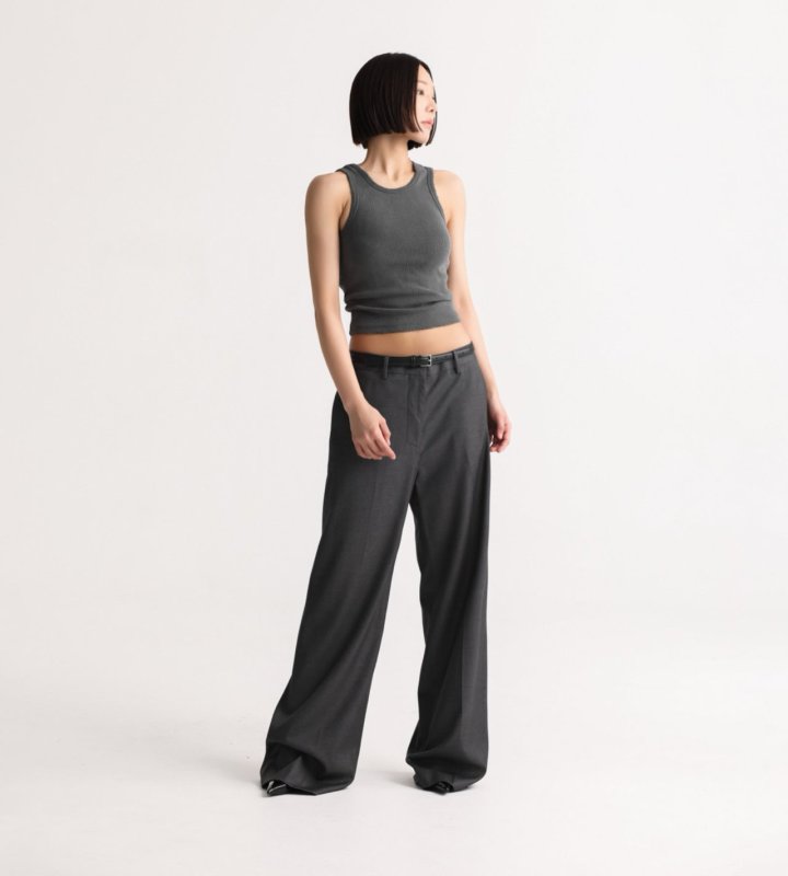 Paper Moon - Korean Women Fashion - #momslook - Classic Low Rise Pintuck Slacks - 2