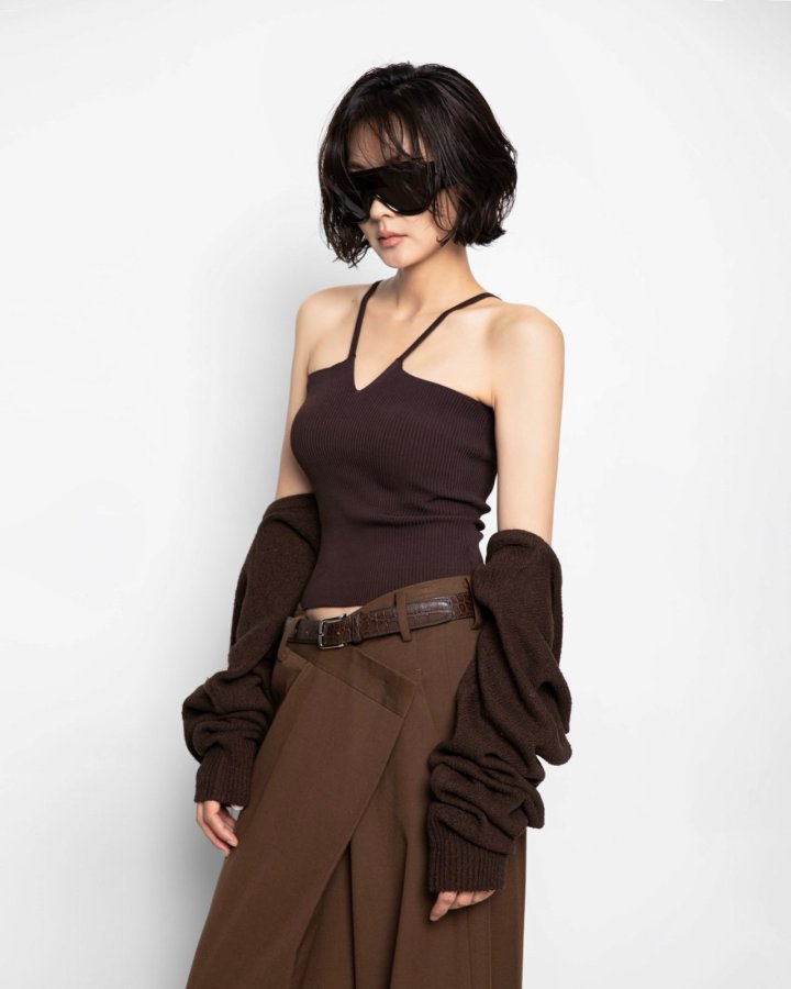Paper Moon - Korean Women Fashion - #momslook - Loose Fit Linen Bolero Knit Cardigan - 5