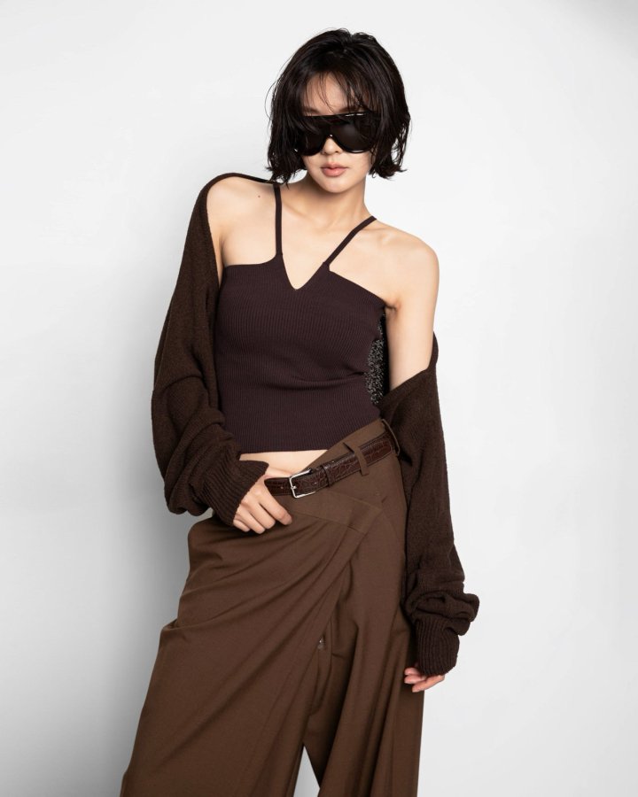 Paper Moon - Korean Women Fashion - #momslook - Loose Fit Linen Bolero Knit Cardigan - 7