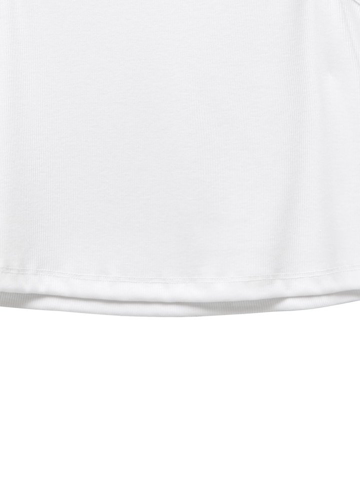 Paper Moon - Korean Women Fashion - #momslook - Straight Fit Crewneck Crop Sleeveless Top - 9